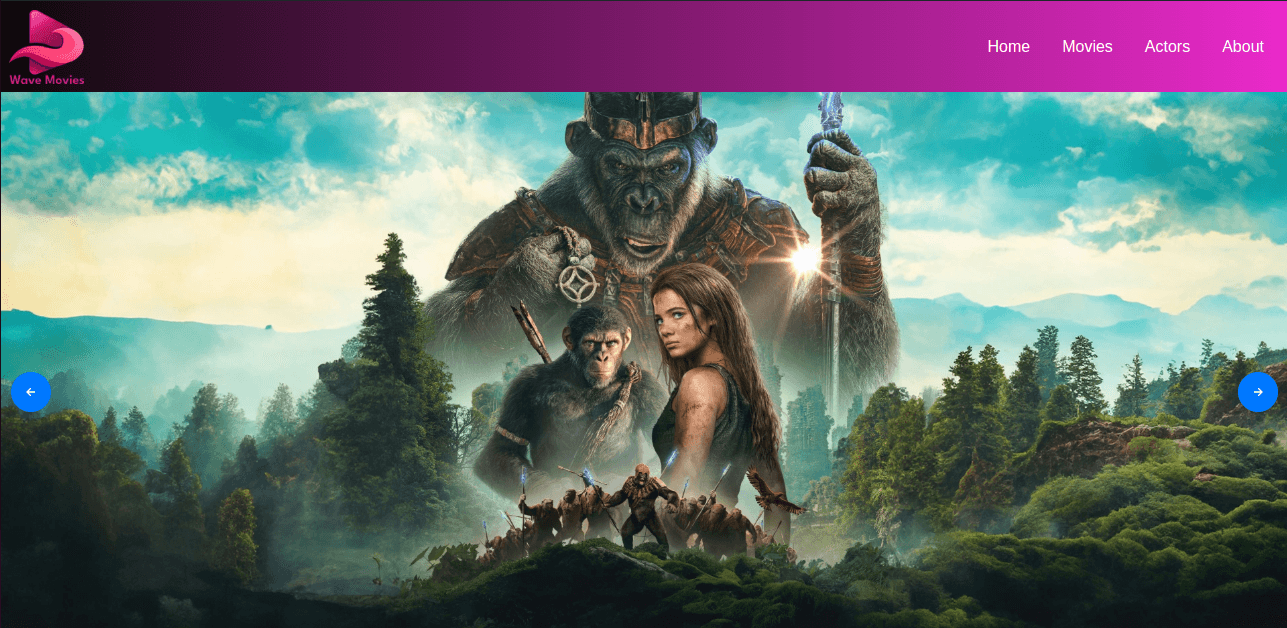 Movies Website project screenshot